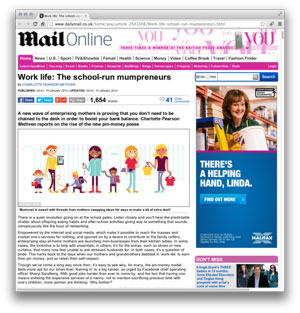 Daily Mail - Work life: The school-run mumpreneurs